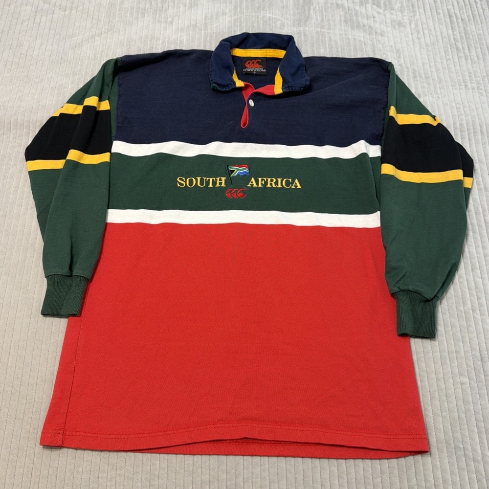 VTG 00s SOUTH AFRICA CANTERBURY RUGBY SHIRT JERSEY SIZE XL